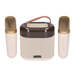 EXTRALINK KIDS KARAOKE LED SPEAKER 2 MICROPHONES WHITE