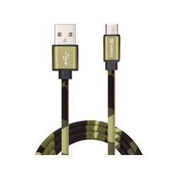 Sandberg MicroUSB Green Camouflage 1m