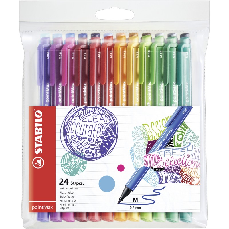 STABILO pointMax penna tecnica Medio Multicolore 24 pz STABILO point