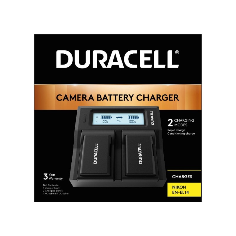 Duracell DRN6112 carica batterie Duracell LED Dual DSLR Battery Char