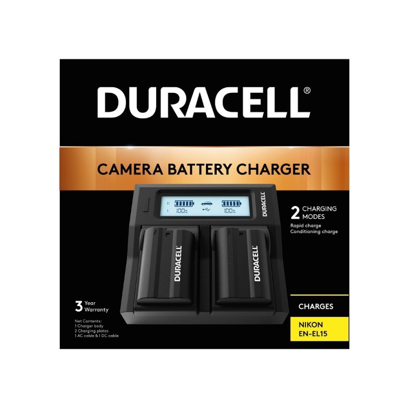 Duracell DRN6113 carica batterie Duracell LED Dual DSLR Battery Char