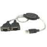 Manhattan 174947 cavo seriale Nero 0,45 m USB A DB9 (USB-A TO 2X SERI