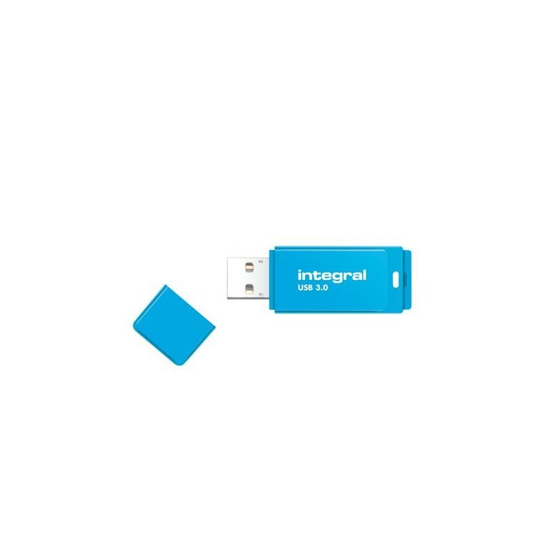 Integral 32GB USB3.0 DRIVE NEON BLUE UP TO R-100 W-30 MBS unit&agrave; flas