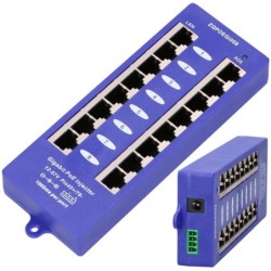 EXTRALINK POE INJECTOR 8 PORT GIGABIT MODE B