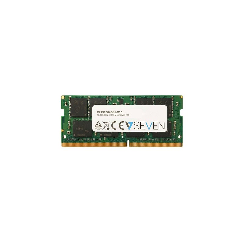 V7 4GB DDR4 PC4-19200 - 2400MHZ 12V SO DIMM X16 Modulo di Memoria pe