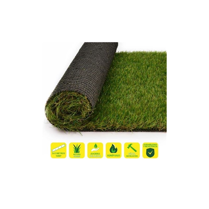 SunGarden Cesped Artificial 2x5m - 40mm - Serie Elegant