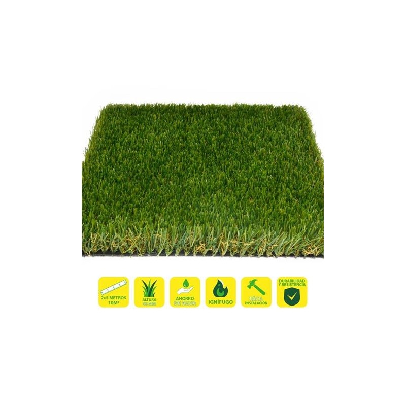 SunGarden Cesped Artificial 2x5m - 40mm - Serie Alpino Superior