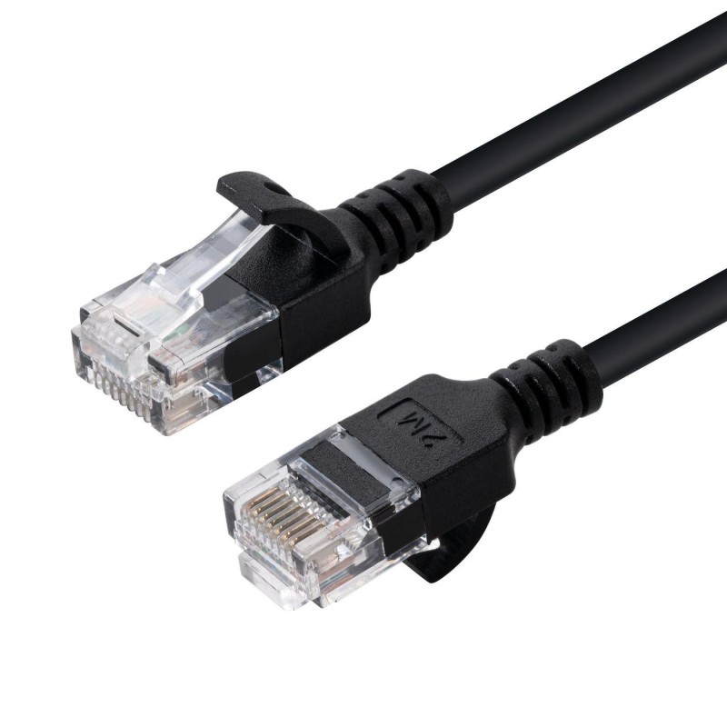 U/UTP CAT6A Slim 0,25 m nero