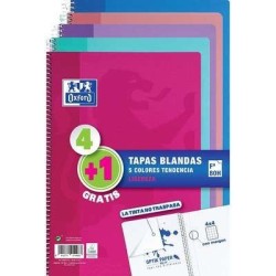 Oxford Pack 4 1 Quaderno Spirale Formato Folio Quadrato 4x4mm - 80 Fo