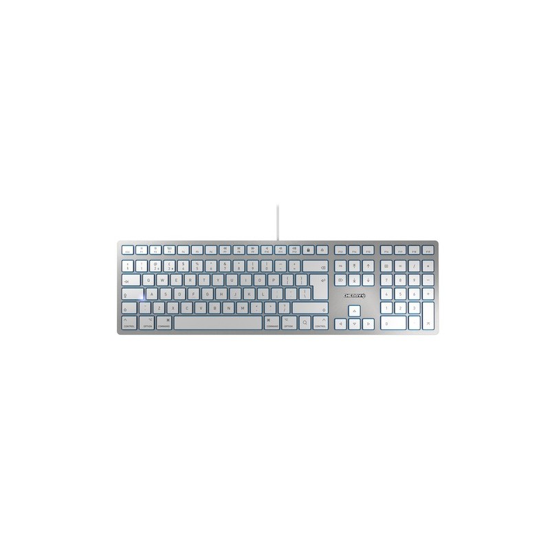 CHERRY KC 6000 SLIM FOR MAC tastiera USB QWERTY Inglese UK Argento