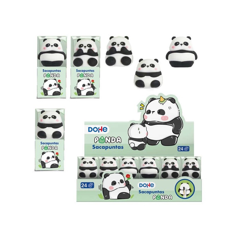 Espositore Dohe da 24 temperamatite Panda - In plastica - Rivestiment