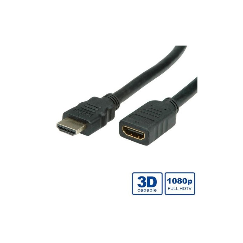 VALUE Cavo HDMI ad alta velocit&agrave; Ethernet, M/F, 2 m