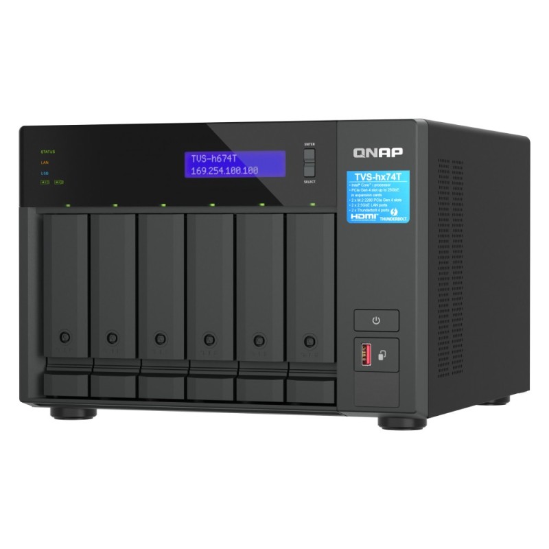 QNAP TVS-h674T NAS Tower Collegamento ethernet LAN Nero i5-12400