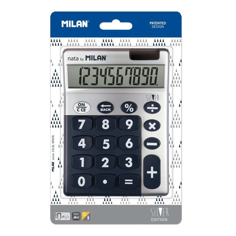 Calcolatrice Milan 10 Digits Silver - Calcolatrice del desktop - tast