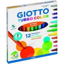 Giotto Turbo Color Confezione da 12 pennarelli - Punta fine 2,8 mm.- 