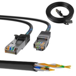 Extralink Kat.5e FTP 1m | LAN Patchcord | Coppia intrecciata in rame