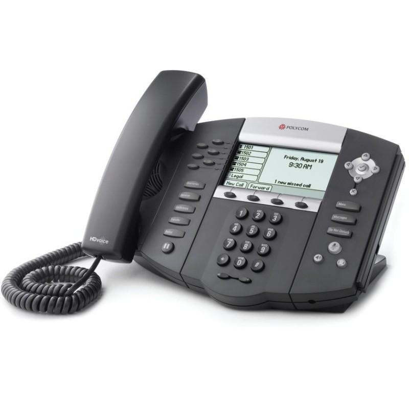 Poly SoundPoint IP 650 6-line IP phone with HD Voice Alimentatore in