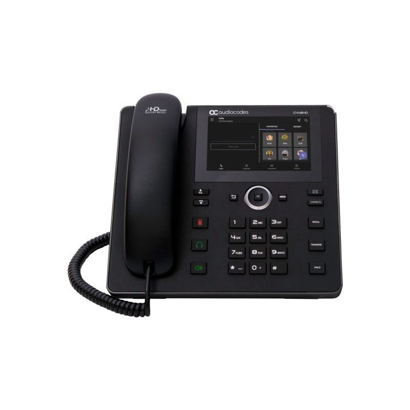 Audiocodes Teams C448HD IP-Phone PoE GbE black with an external power