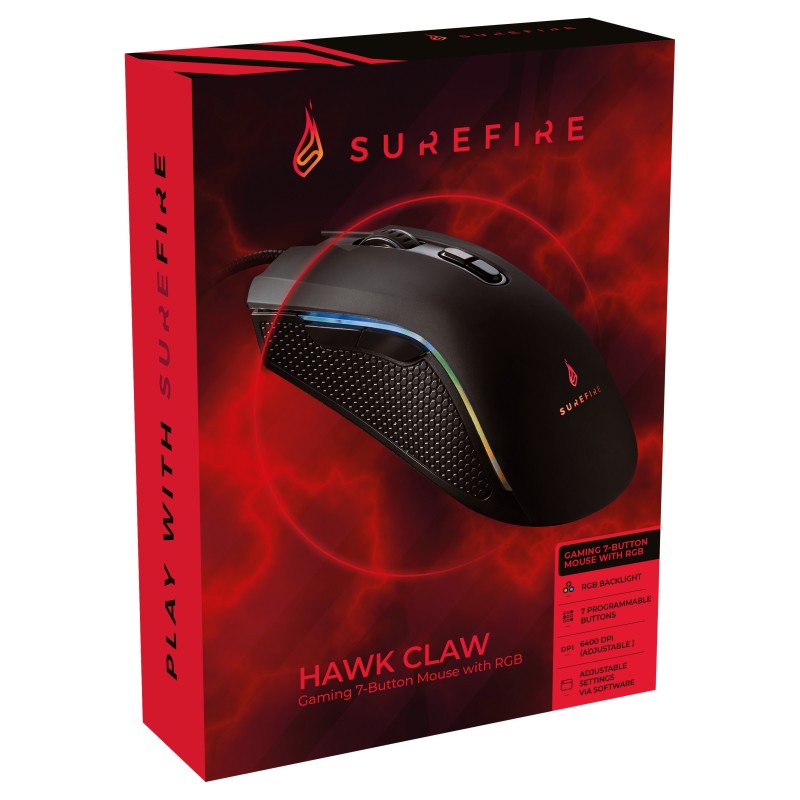 MOUSE GAMING HAWK CLAW 7BUTTON-RGB