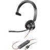 POLY Blackwire 3310-M Microsoft Teams Certified USB-A Mono Headset B