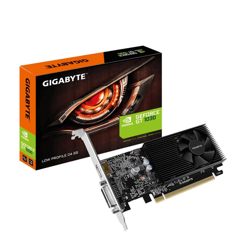 GIGBAYTE GV-N1030D4-2GL - 2GO GDDR4 - 1417MHZ - HDMI - DVI - LOW PROF