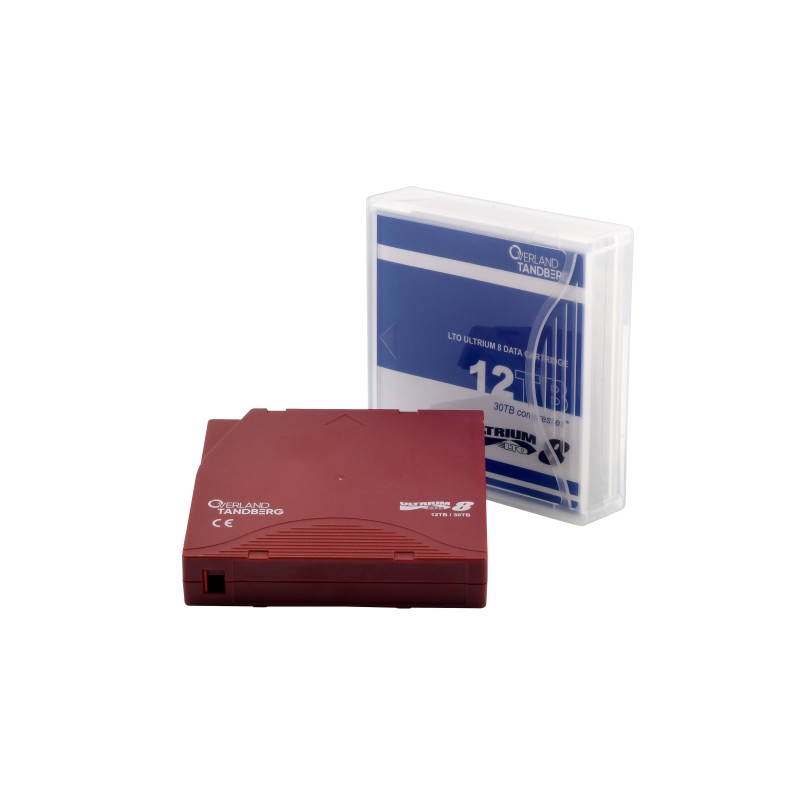 OVERLAND-TANDBERG LTO-8 DATA CARTRIDGE 12TB/30TB INCLUDES BARCODE LAB