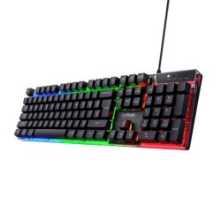 Trust GXT 835 Azor Tastatur Membran Regnbue LED Kabling Nordisk