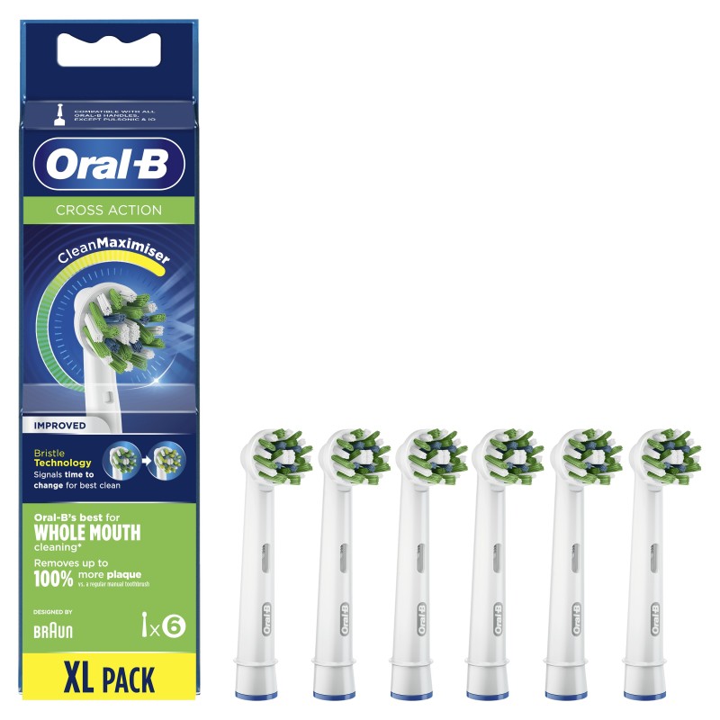 Oral-B EB50 Cross Action Aufsteckb&uuml;rste, 6 St&uuml;ck