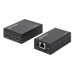 Manhattan HDMI 1080p over Extender Kit, Up to 50m Single Cat6 Cable, 