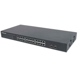 Intellinet 24-Port 2 SFP Ports, 24 x Mbps RJ45 Ports 2 x SFP, IEEE 80