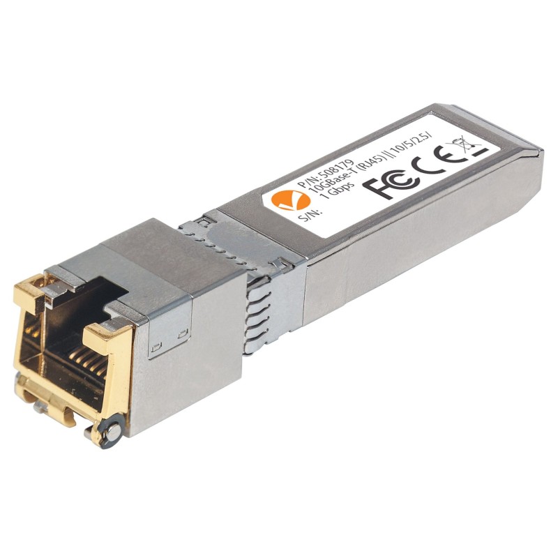 Intellinet 10 Copper SFP Transceiver Module, 10GBase-T (RJ45) Port, 3