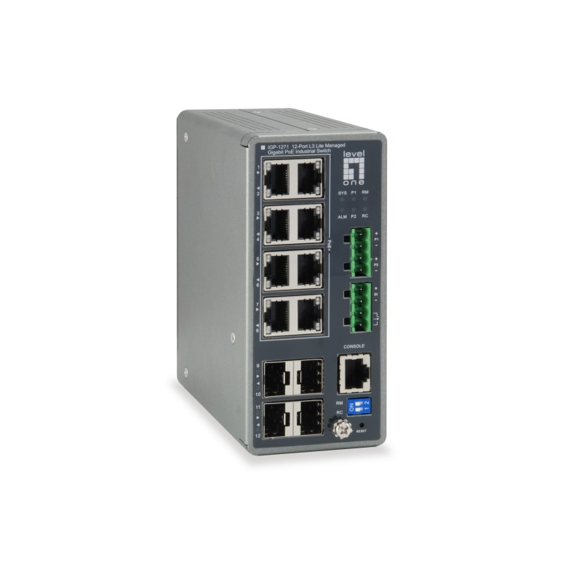 LevelOne IGP-1271 Switch 12-porte Gigabit PoE+