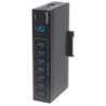 Manhattan USB-A 7-Port Hub Industrial, 7x USB-A Ports, 5 Gbps (USB 3.