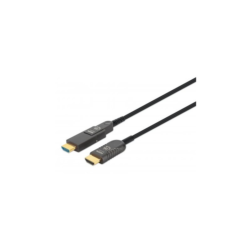 Manhattan HDMI-kabel med Ethernet-s&Atilde;&brvbar;t 50m Sort