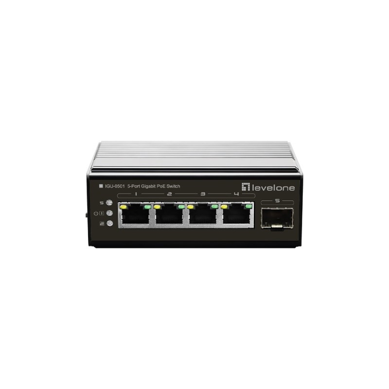 LevelOne Switch 5Port Gigabit PoE DIN-Rail,-30&Atilde;&Acirc;&deg;C to 65&Atilde;&Acirc;&deg;C