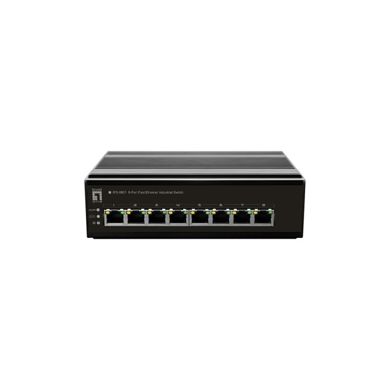 LevelOne IFS-0801 8-Port Fast Ethernet Industrial Switch DIN-Rail -30