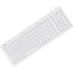 KEYSONIC Hygiene Tastatur wei&szlig; KSK-6031INEL-Wh, f. Win., IP68, USB