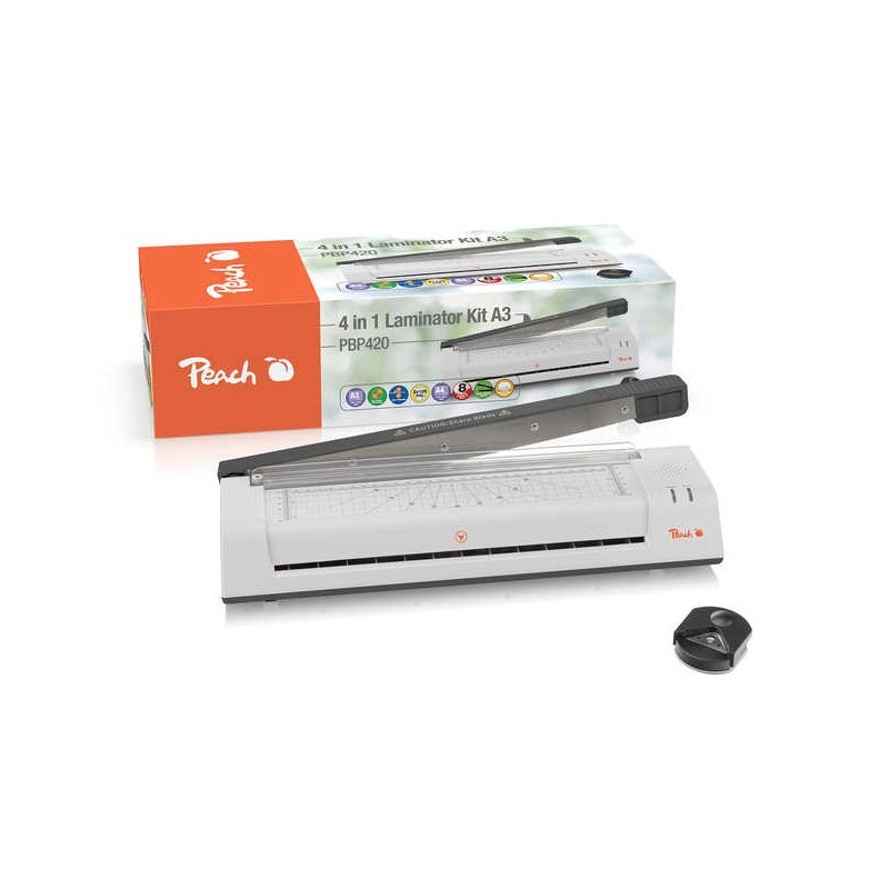 Peach Laminierger&Atilde;&curren;t 4 in 1 Laminator A3 &amp; Cutter A4 PBP420