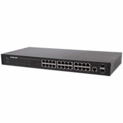 Intellinet 24-Port Network , 24-Port (RJ45), Rackmount, , 4 SFP, Web-