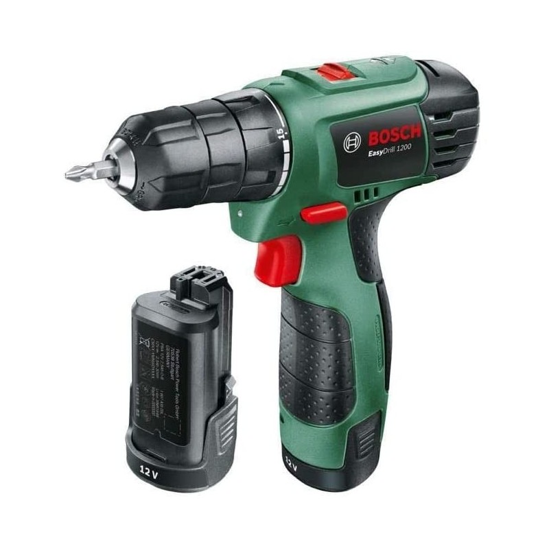 Bosch EasyDrill 1200 Bore-/skruemaskine Med batteri 2 batterier inklu