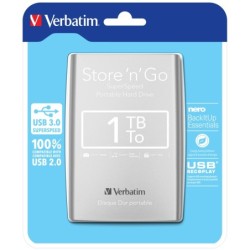 HDD 2.5&quot; 1TB USB 3.0 SILVER VERBATI