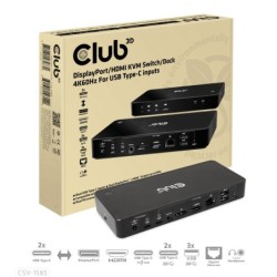 Club 3D Dockingstation - USB 3.2 Gen1 Typ-C, 2 Ports Hub mit Gigabit 