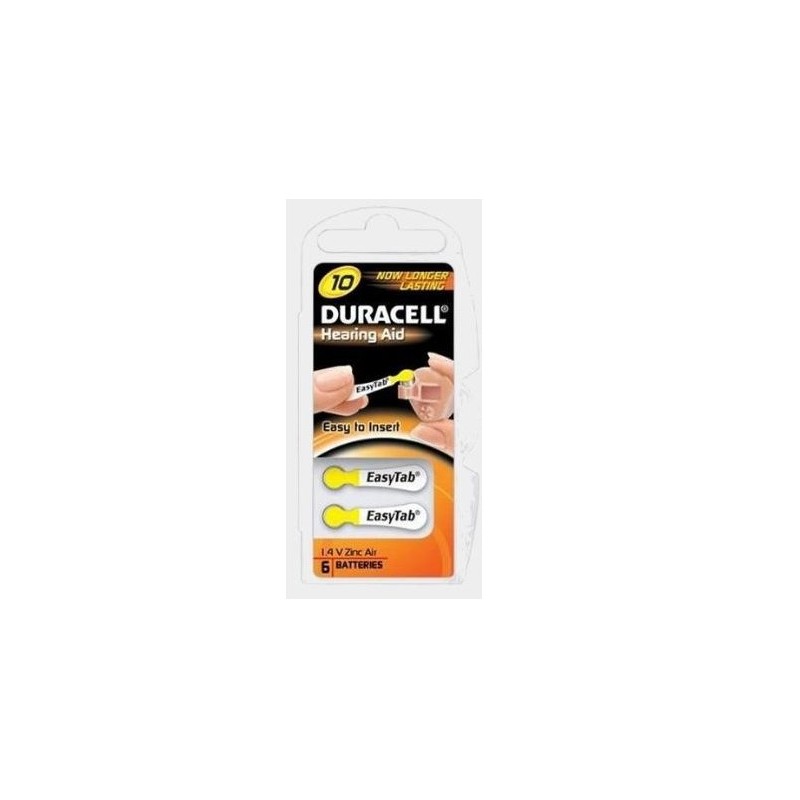 PILE DURACELL EASY TAB 10 GIALLO ACUSTIC