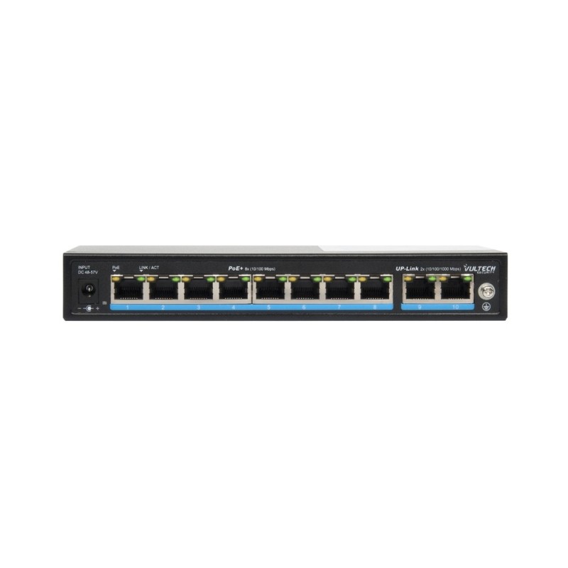 SWITCH POE+ 8P 10/100FE+2PUPLINK GIGABT