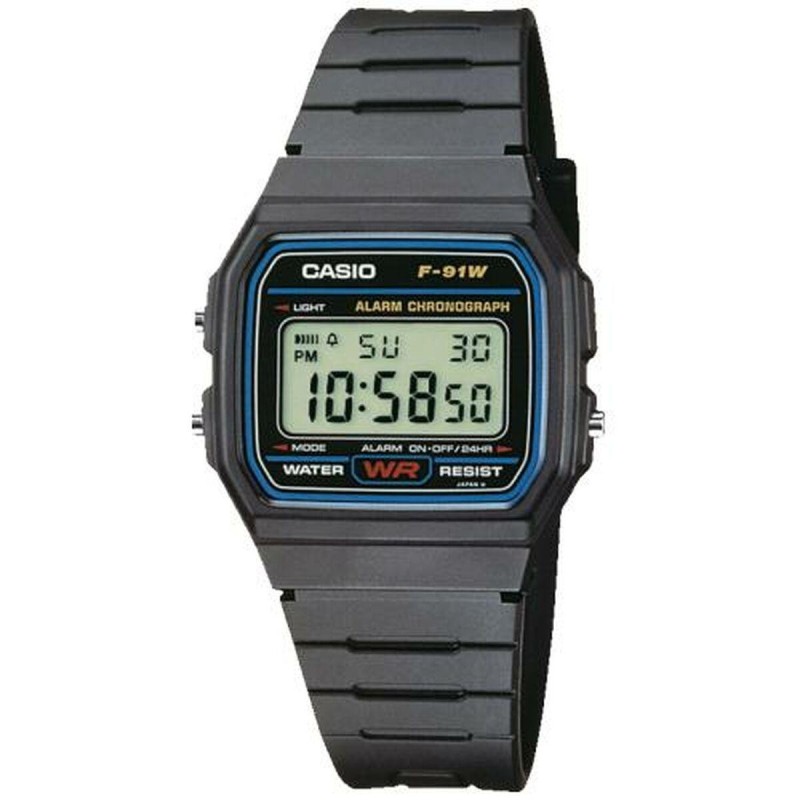 Orologio Unisex Casio F-91W-1YER Nero (&Oslash; 35 mm)