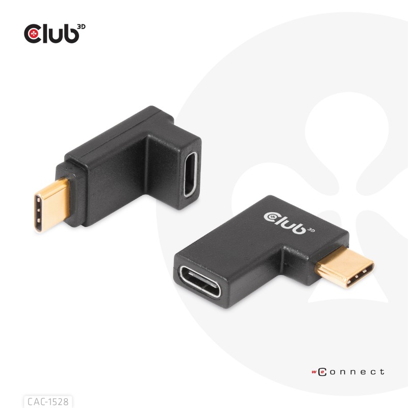 CLUB-3D USB-C gewinkelter Adapter 2 St&uuml;ck/bis zu 4K120Hz