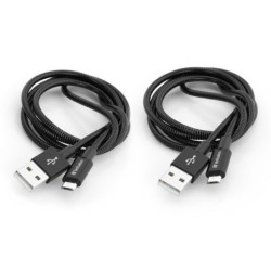 Verbatim Micro-USB Sync- und Ladekabel 100 cm schwarz (2er Pack)