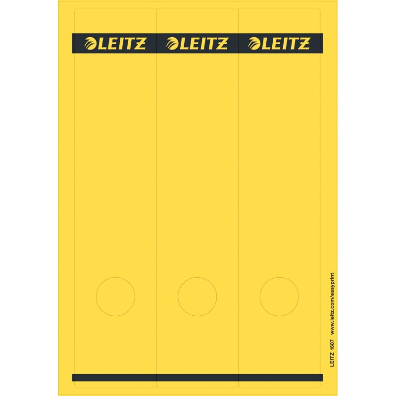 LEITZ R&Atilde;&frac14;ckenschilder PC-R.Schld 80mm Lang gelb 75st 8 cm Gelb