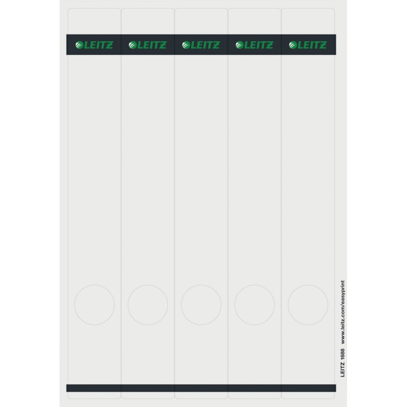 LEITZ R&Atilde;&frac14;ckenschilder PC-R.Schild 52mm Lang grau 125 5.2 cm Grau