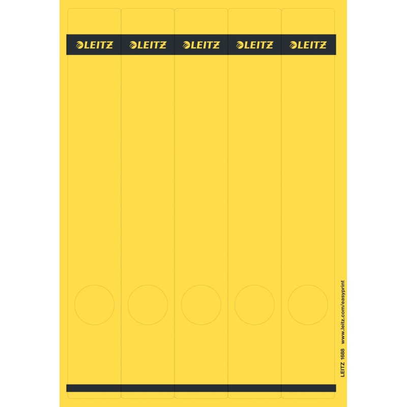 LEITZ R&Atilde;&frac14;ckenschilder PC-R.Schld 52mm Lang gelb 125s 5.2 cm Gelb